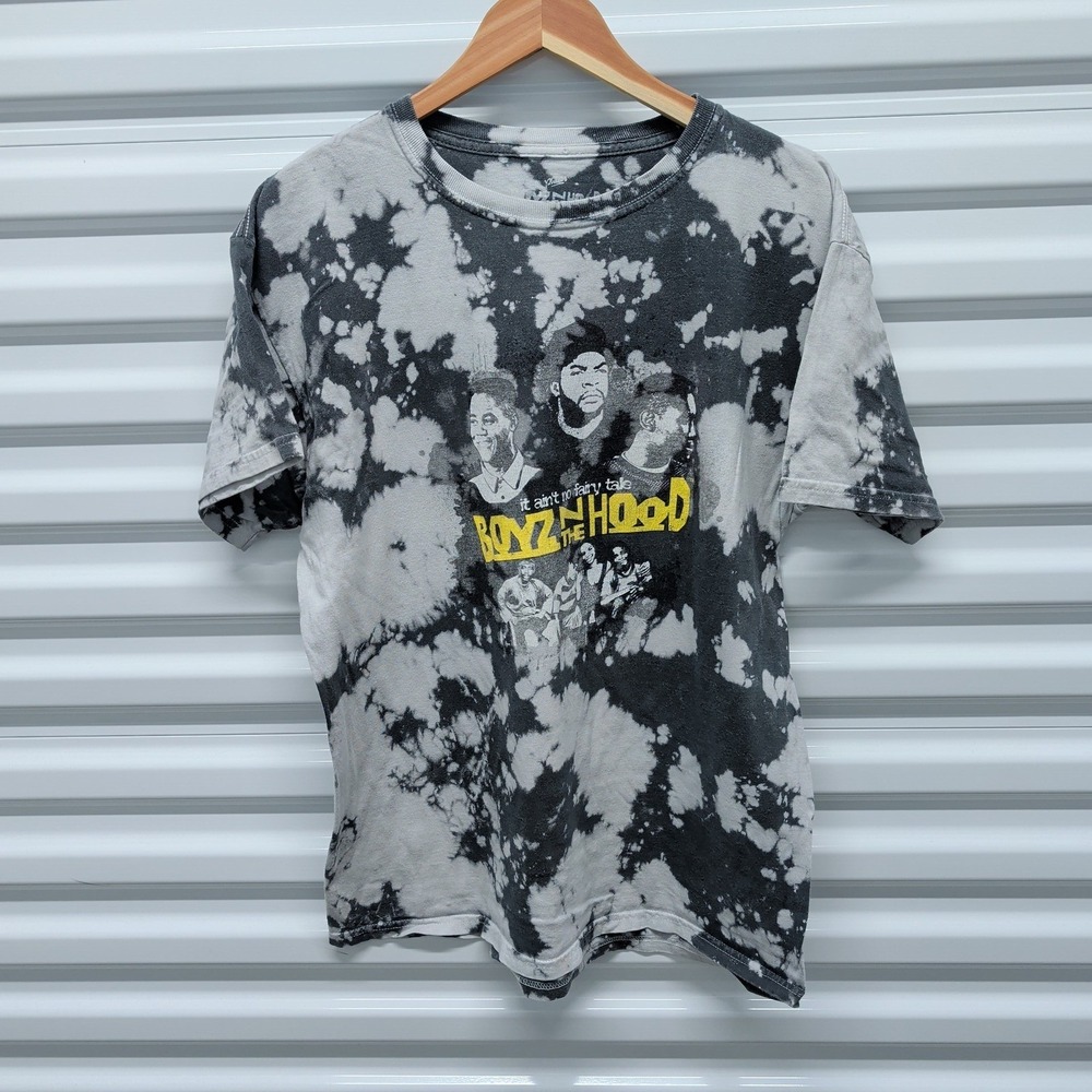 Boyz n the Hood Graphic T-Shirt L Mens Black White Tie Dye Movie Promo Ice Cube — photo 2